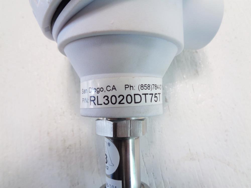 Reotemp Sanitary RTD Temperature Sensor Assembly RL3020DT75T